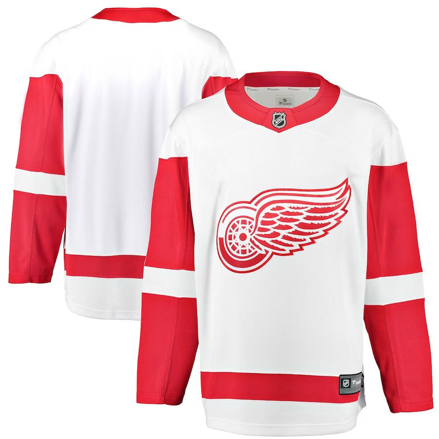 Men Detroit Red Wings Fanatics Branded White Breakaway Away NHL Jersey
